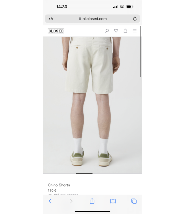 Closed Classic chino short succulent