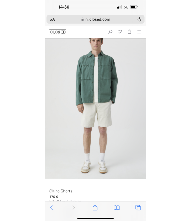 Closed Classic chino short succulent