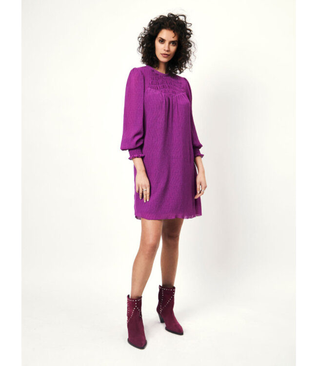 Dante 6 Mercury smocked mini dress cosmic violet