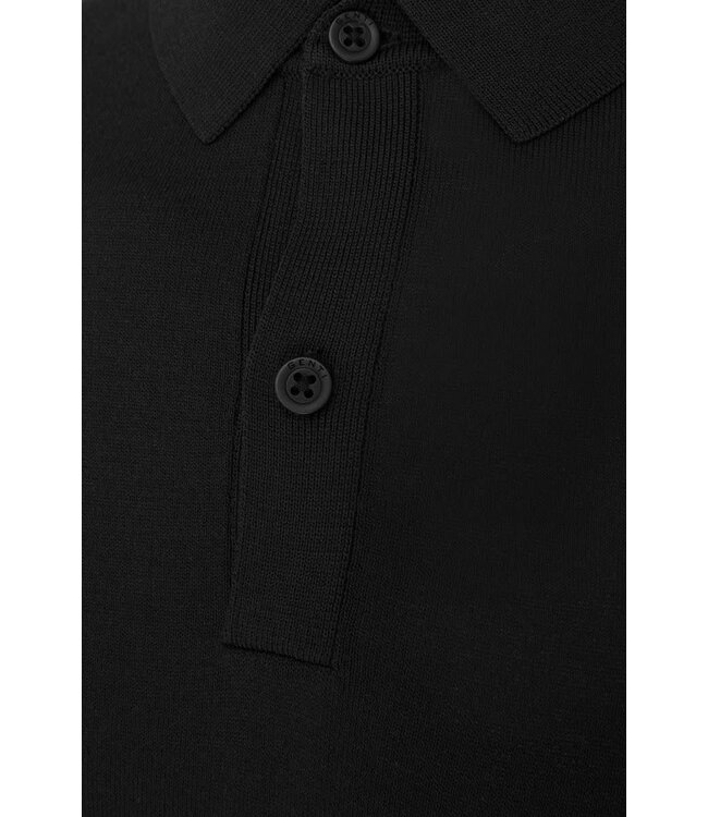 Genti Cool dry polo longsleeve K8159 black 020