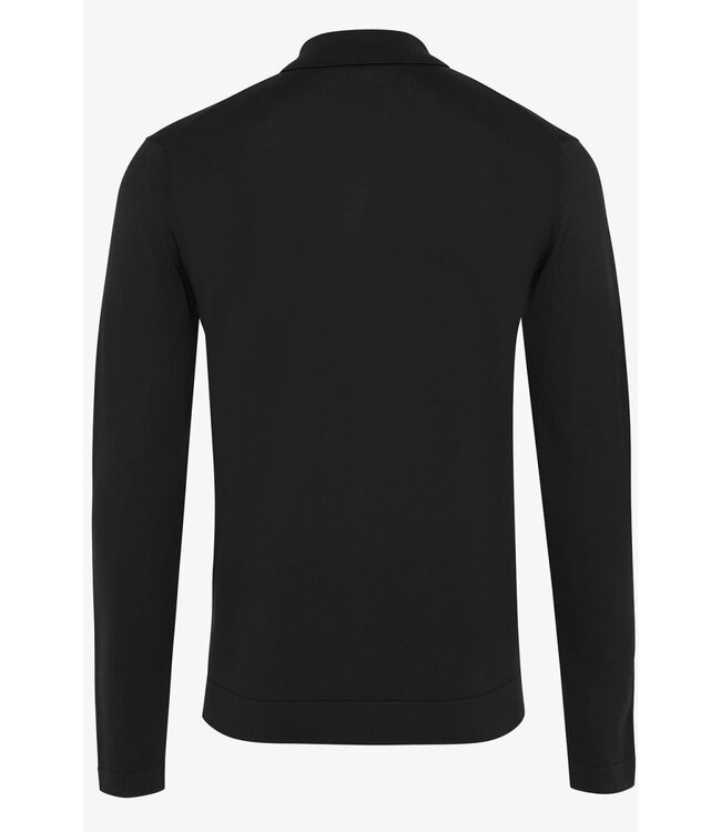 Genti Cool dry polo longsleeve K8159 black 020