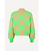 Stine Goya Adonis knit green beige check