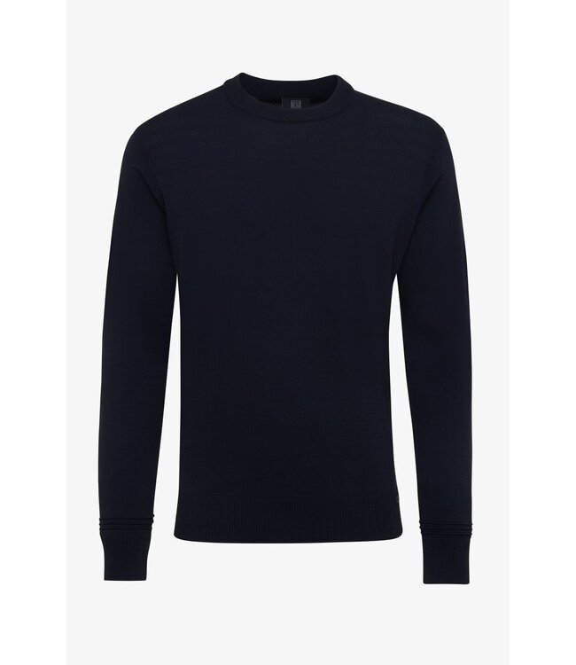 Genti Cool dry round knit longsleeve 010 navy