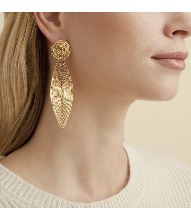 Gas Bijoux long wave earrings