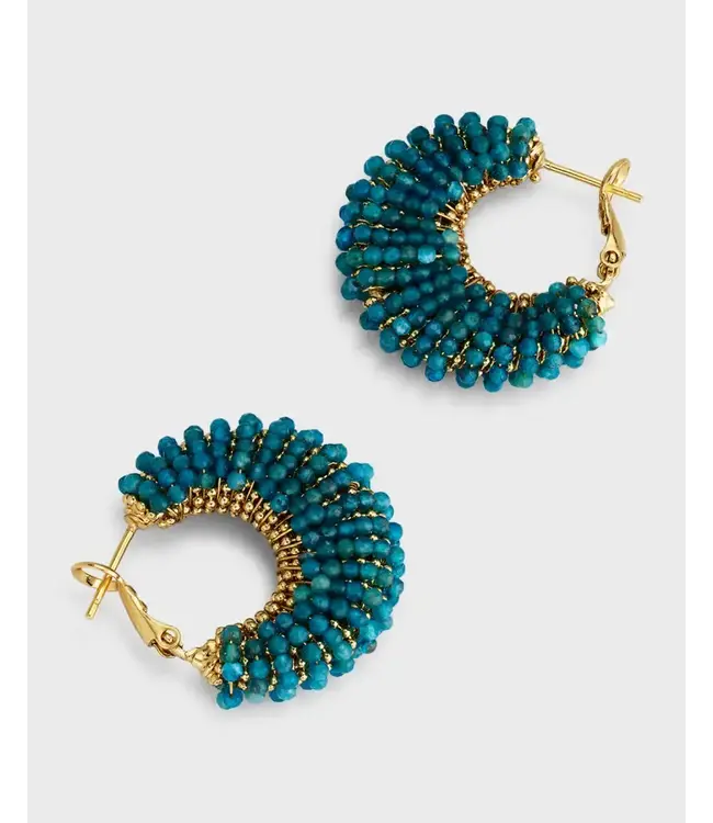 Gas Bijoux Izzia small green blue  gold