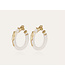 Gas Bijoux Cobra hoop earrings acetate gold mini