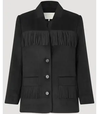 Notes du Nord Gigi fringe black jacket