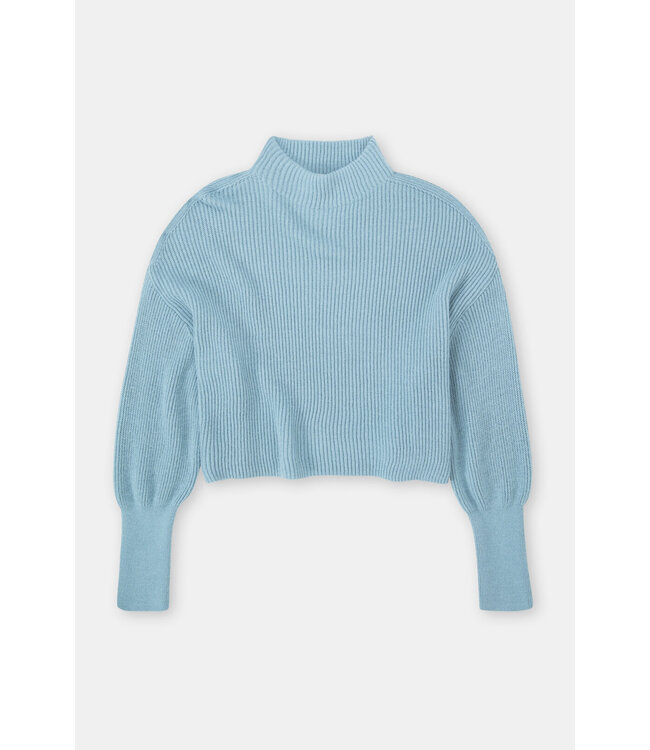 Closed Funnel neck blue water