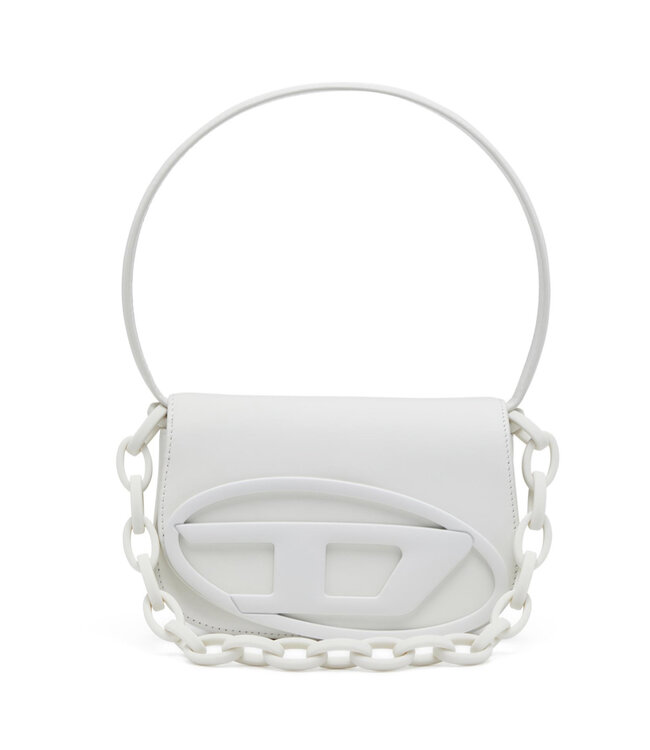 Diesel 1DR Shoulder bag rubberized leather matte white