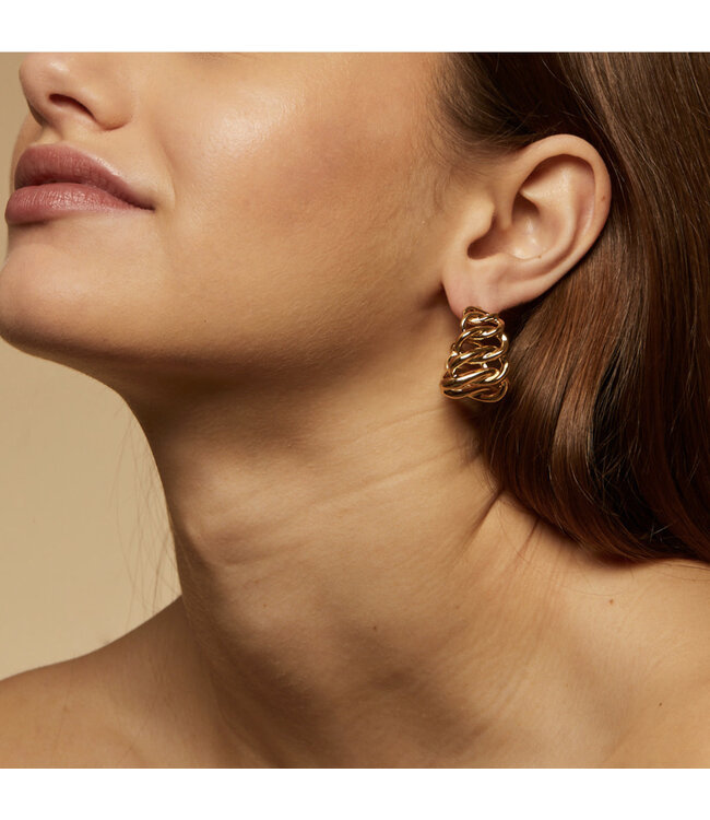 Gas Bijoux Bronx hoop  earrings gold