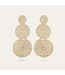 Gas Bijoux Onde gourmette double xl earrings gold