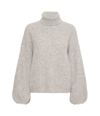 Gestuz Alpha ls rollneck light grey melange