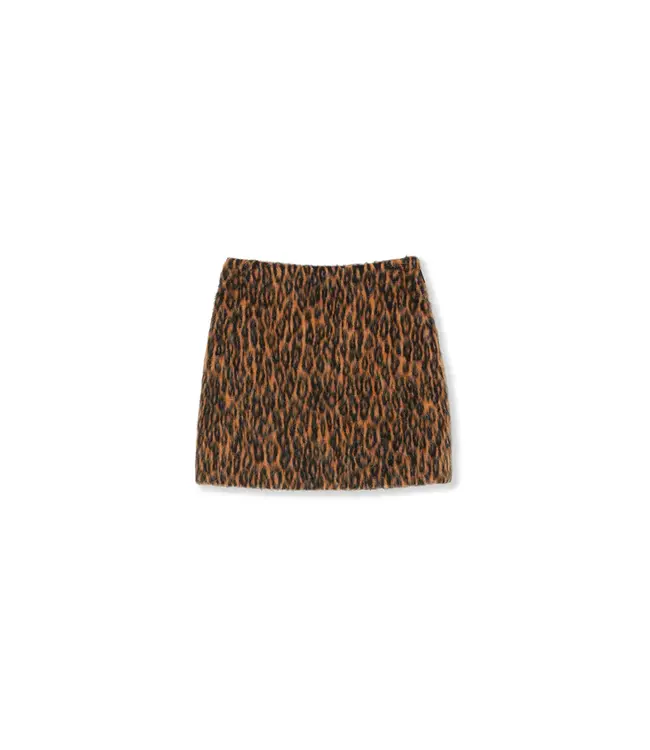 MSGM Gonna leopard brown skirt