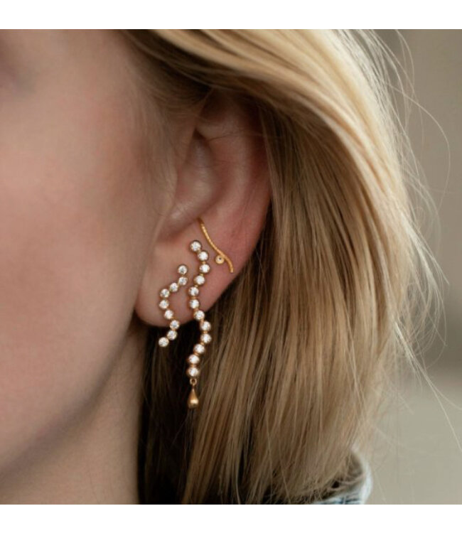 Stine A Jewelry Midnight sparkle long earring left right