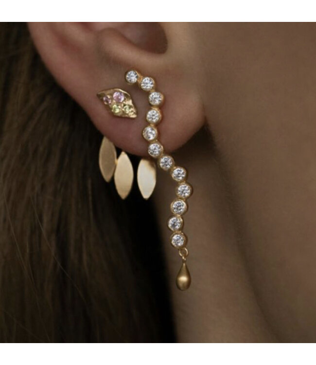 Stine A Jewelry Midnight sparkle long earring left right