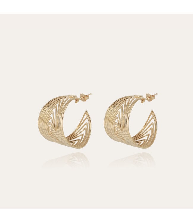 Gas Bijoux Wave hoop  creole earrings gold