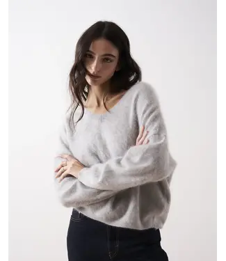 Absolut Cashmere Soeli fluffy cashmere Gris Chine Clair