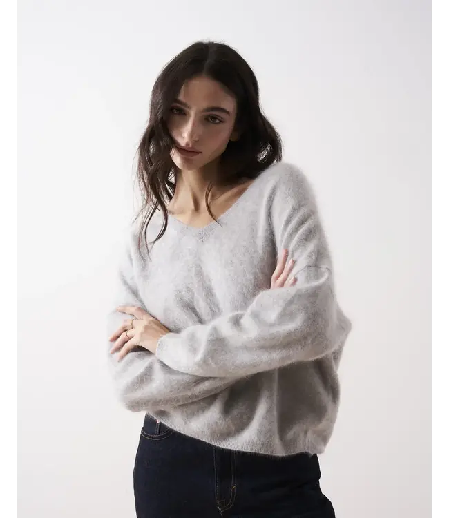 Absolut Cashmere Soeli fluffy cashmere Gris Chine Clair