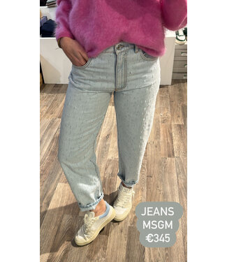 MSGM Pantalone Jeans Light Blue