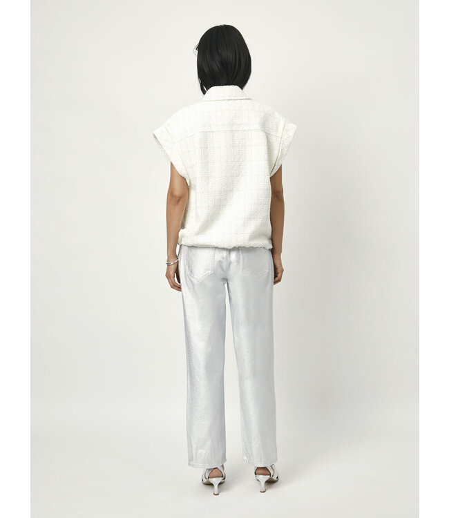 Dante 6 D6 Axelle straight crop jeans silver