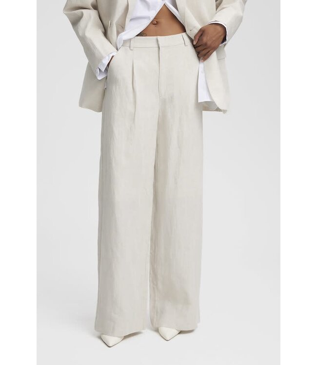 Gestuz Liza linnen pants tammy light sand