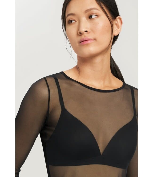 Hanro Smooth illusion long sleeve black