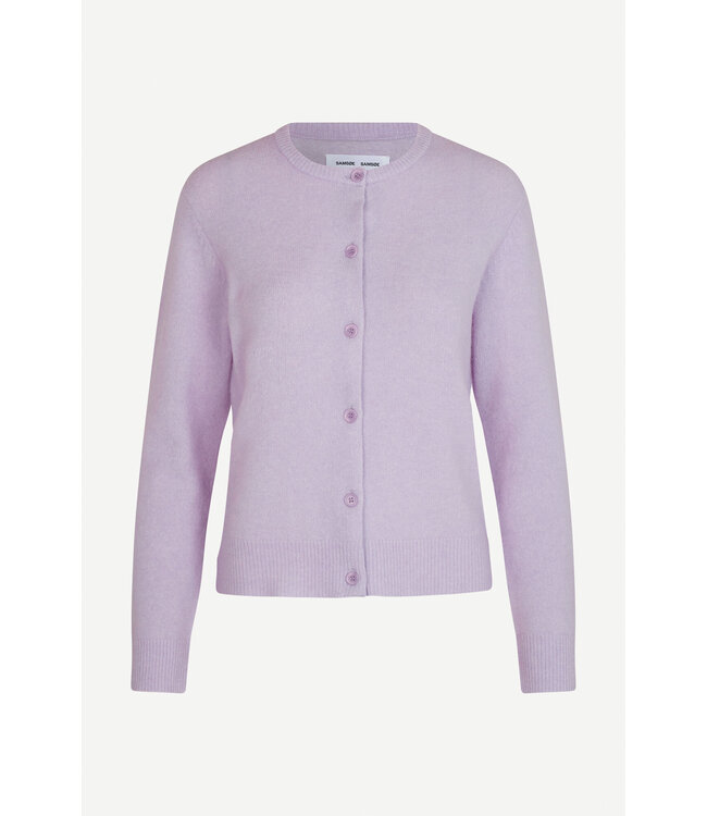 Samsøe Samsøe Nor o-n short cardigan   Lilac snow