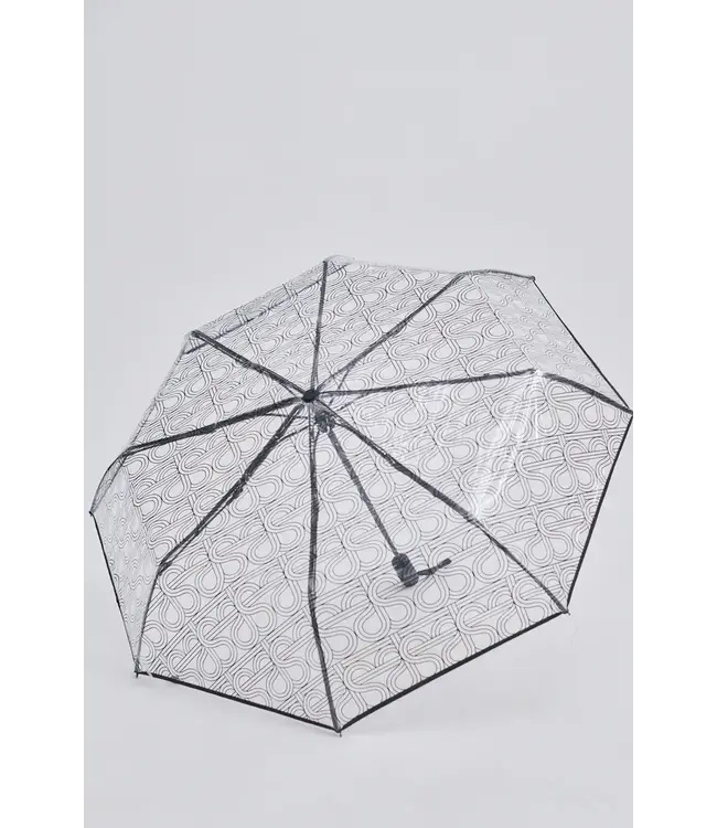 Black monogram umbrella