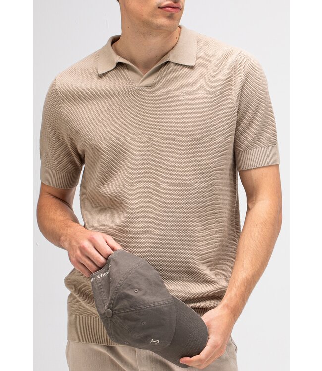 Butcher of Blue LT structered polo stone beige