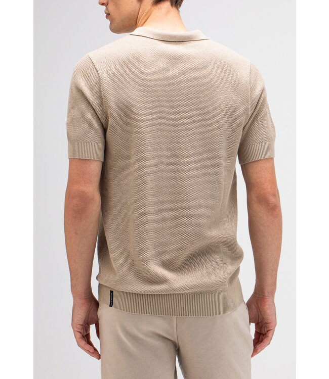 Butcher of Blue LT structered polo stone beige