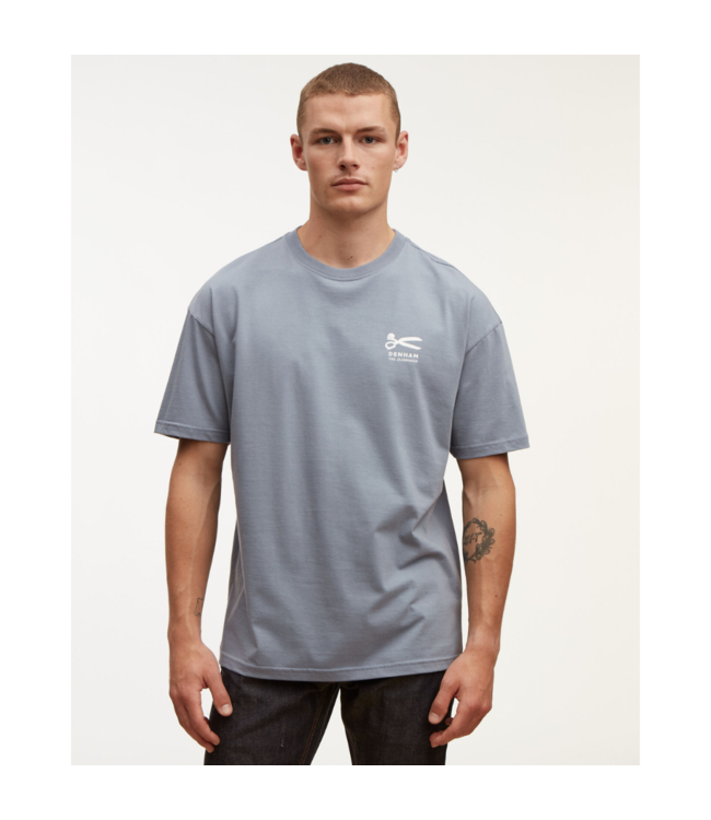 Denham Aspect box tee flintstone blue