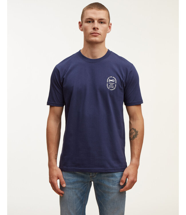 Denham Flora Reg Tee patriot blue