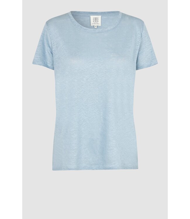 Second Female peony  O-neck TEE Ashley blue