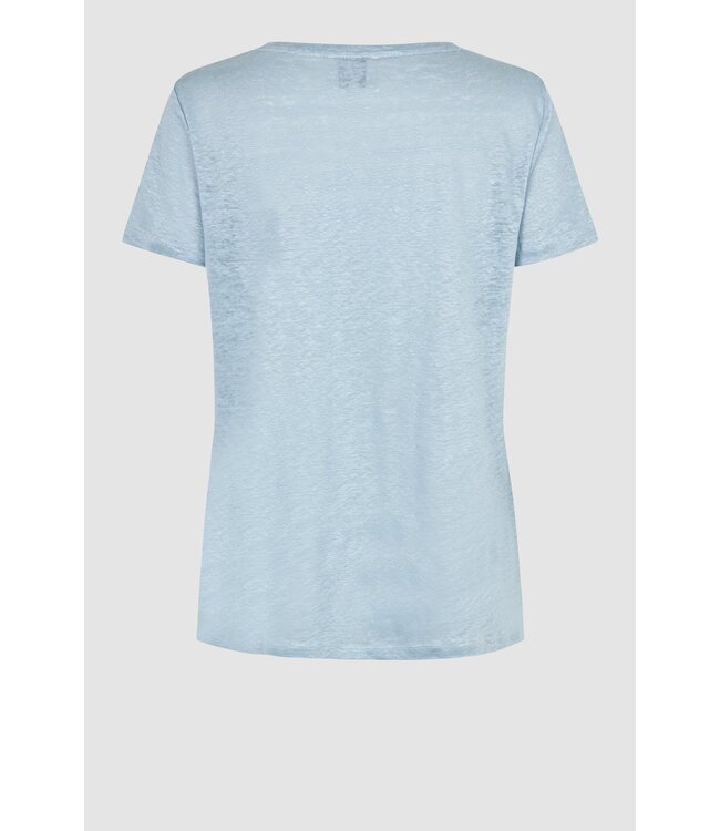 Second Female peony  O-neck TEE Ashley blue