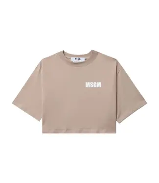 MSGM T-shirt CROP beige