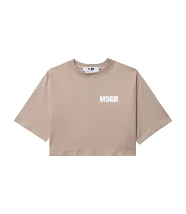 MSGM T-shirt CROP beige