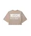 MSGM T-shirt CROP beige