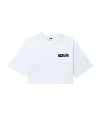 MSGM T-shirt CROP white