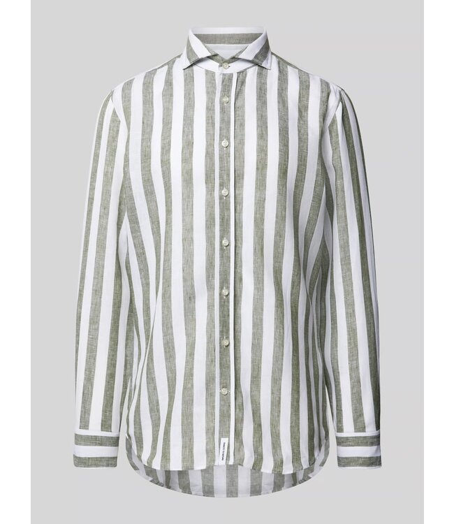 BLD-Hugh linnen green stripe 5727