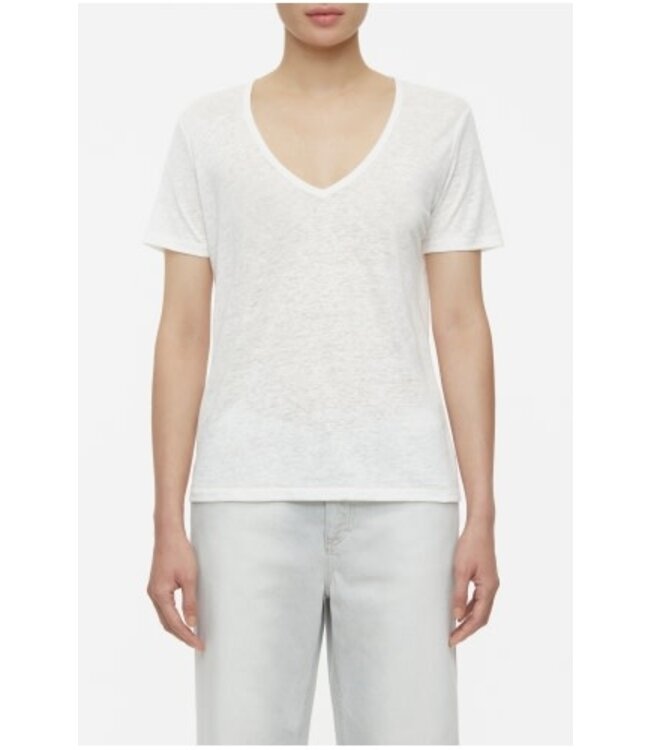 Closed T shirt v neck linnen ivory