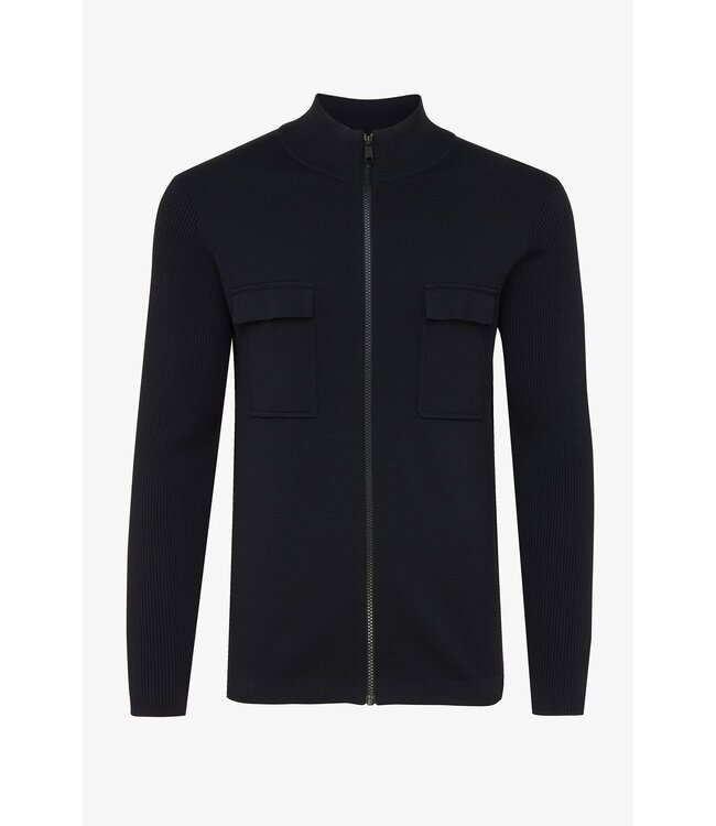 Genti Cardigan zip navy K9114 010