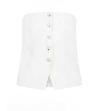 Aspring blazer top Ecru