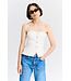 Aspring blazer top Ecru