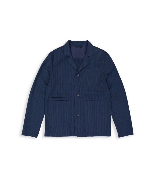 Butcher of Blue Worker Seersucker blazer iris blue