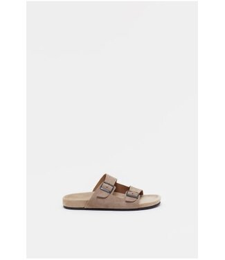 Closed Sandal calf leather taupe/beige