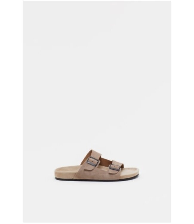 Closed Sandal calf leather taupe/beige