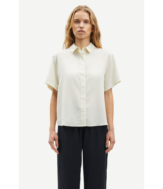 Samsøe Samsøe Mina ss shirt  silver green