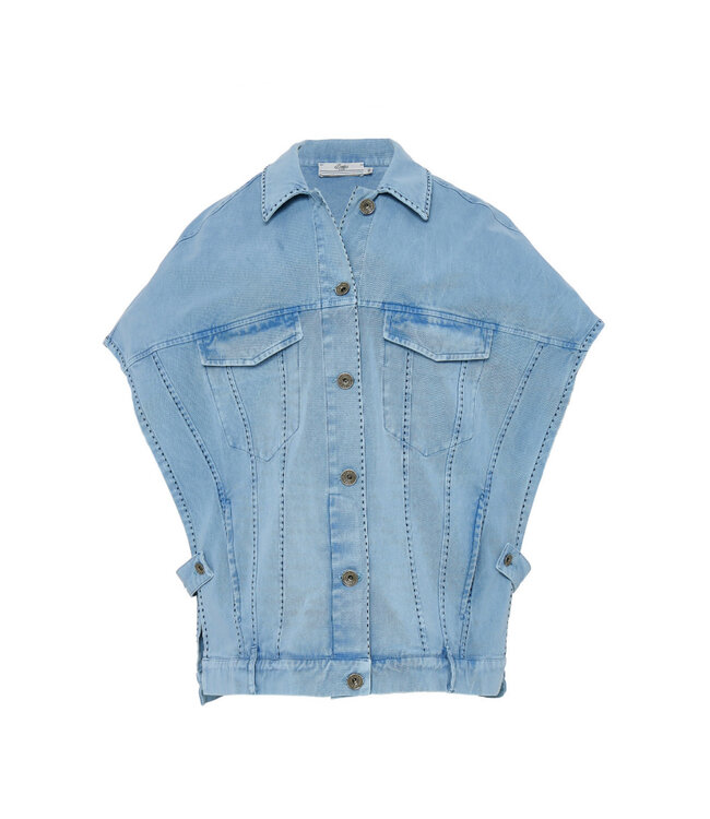 Devotion Hara denim gilet light blue