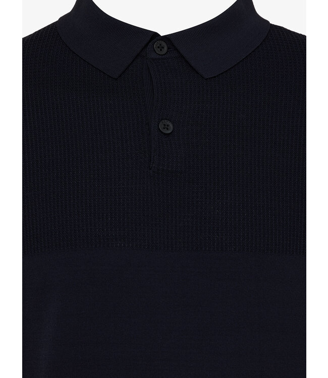 Genti Polo SS knit blue
