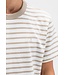 Butcher of Blue Gaspard loose stripe tee stone beige